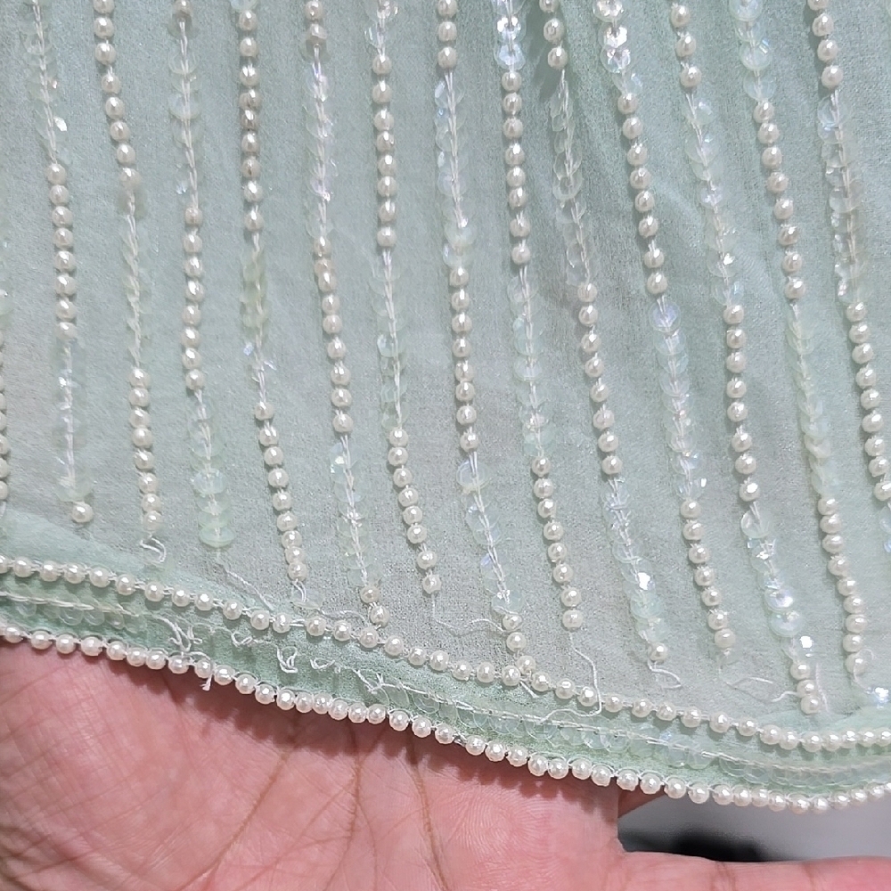 Mark and John Vintage Beaded 2pc Set in Light Green Size L - Picture 8 of 14